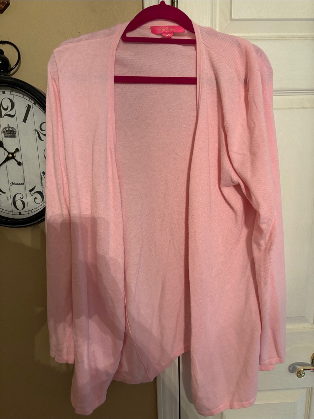 Lilly Pulitzer Pale Pink Open-Front Cardigan